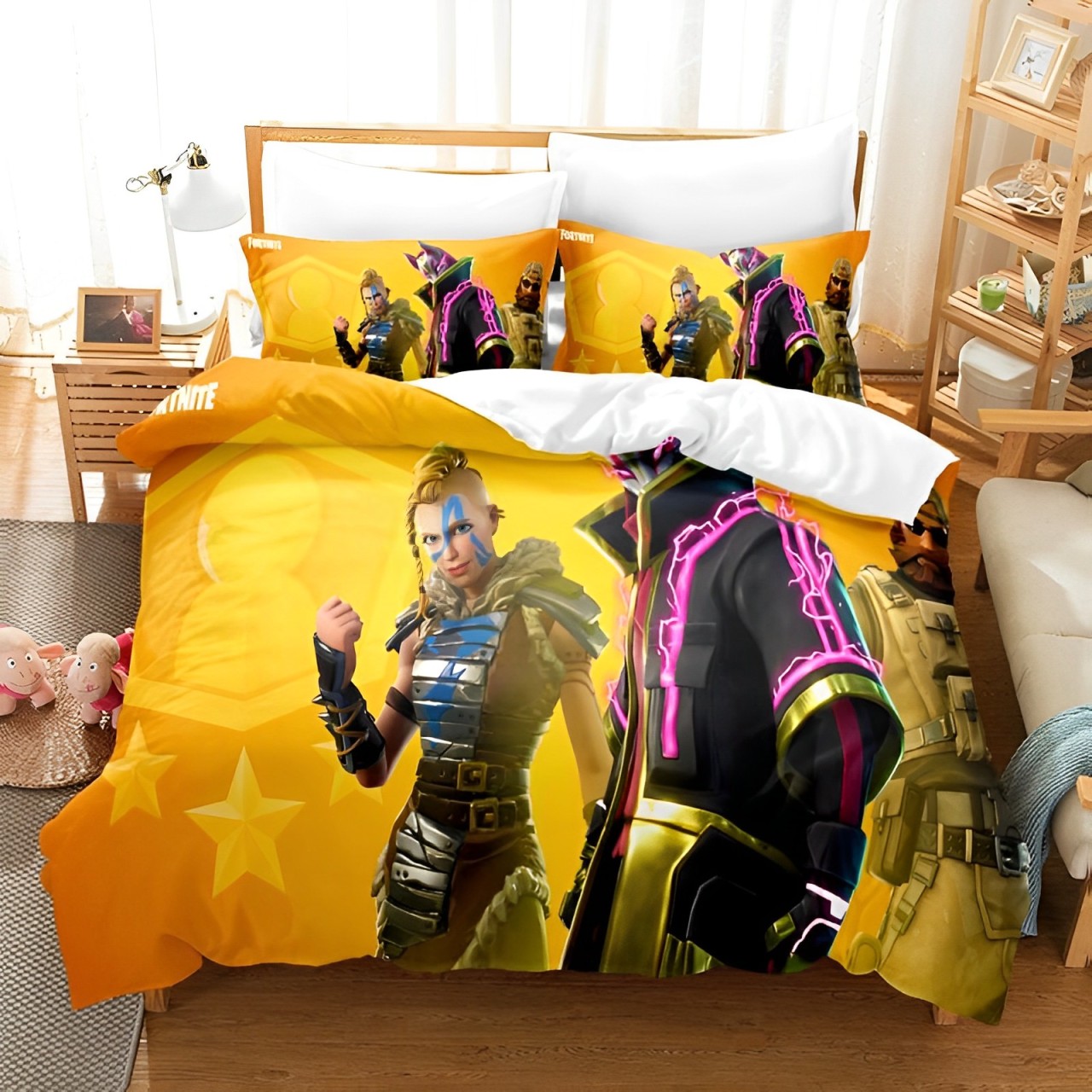 Fortnite_Drift_Huntress_bedding Fortnite Drift Huntress Bedding - Image 1