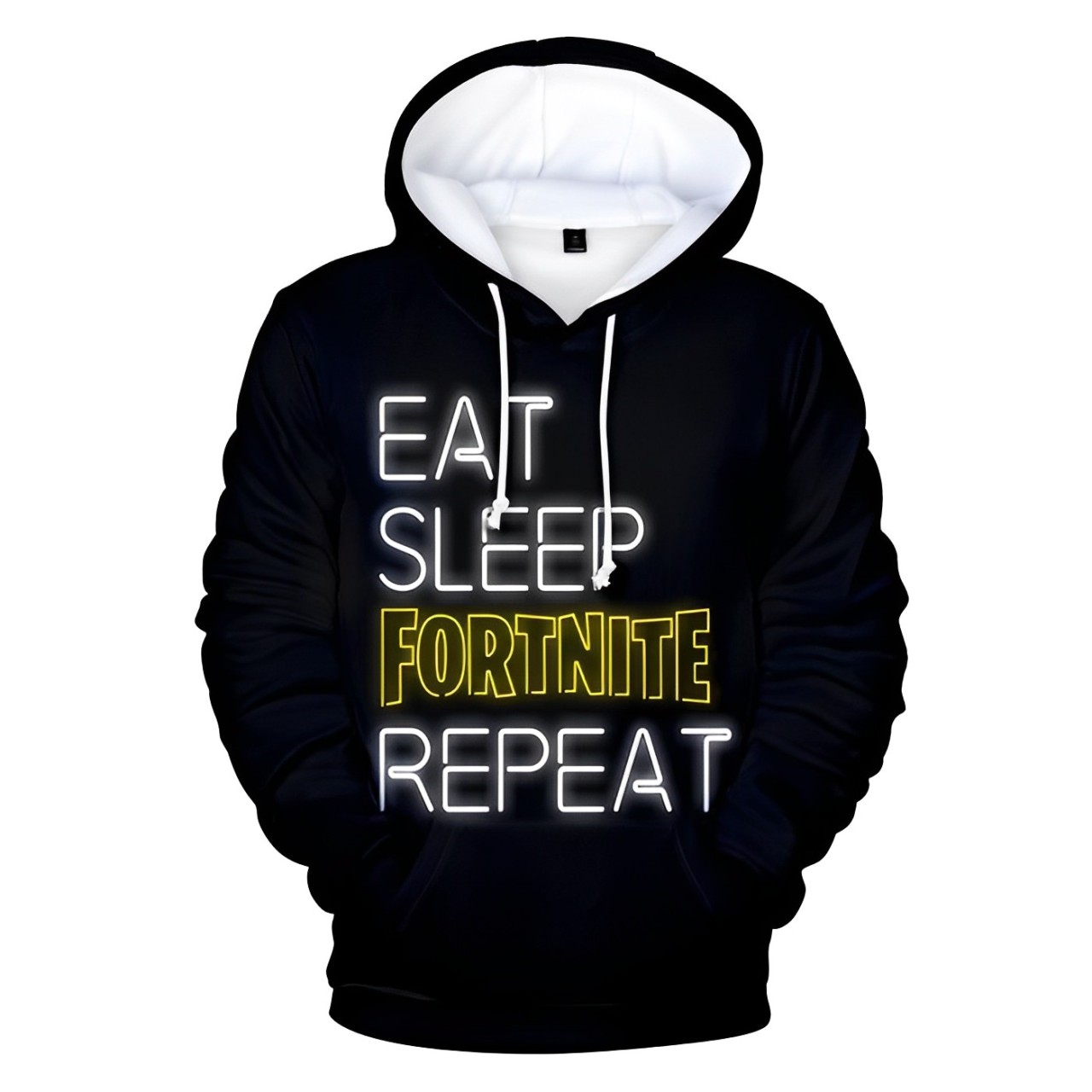 eat_sleep_fortnite_repeat_hoodie Eat Sleep Fortnite Repeat Hoodie - Image 1